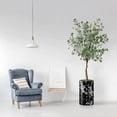 thumbnail image 2 of Artificial Tree in Modern Marble Effect Planter, Fake Eucalyptus Silk Tree for Indoor and Outdoor Home Decoration - 57" Overall Tall (Plant Pot Plus Tree), 2 of 5