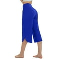 thumbnail image 7 of Capri Pants for Women Casual Active Wide Leg Capris with Pockets Running Athletic Workout Gym Leggings Pants, 7 of 7