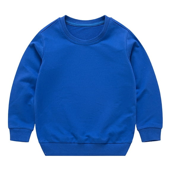 NOKIO Toddler Baby Girls Sweatshirts, Baby Boys Girls Solid Pullovers, Boys Performance Sweatshirt Toddler Boys Girls Solid Color Long Sleeve Round Neck Pullover Sweatshirt Threaded Neckline
