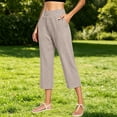 thumbnail image 5 of Only Moment Joggers Pants for Women Ankle Pants Athletic Sweatpants Dress Business Slacks with 4 Pockets Khaki,M, 5 of 9