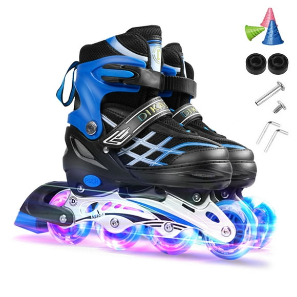 Adjustable Illuminating Inline Skates with Light Up Wheels for Kids and Youth Inline Skates for Girls Boys