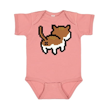 

Inktastic Pixel Cat Butt Gift Baby Boy or Baby Girl Bodysuit