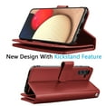 thumbnail image 4 of Galaxy A13 5G Case, A13 5G Wallet Case, Samsung Galaxy A13 5G 6.5 inchs PU Leather Case, Tekcoo Luxury Cash Credit Card Slots Folio Flip Cover Detachable Magnetic Case & Kickstand - Wine Red, 4 of 6