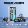 thumbnail image 4 of MixMart Tire Inflator Portable Air Compressor Dual Cylinders 12000mAh Auto-Off, 4 of 6