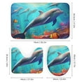 thumbnail image 3 of Marine World Dolphin Shower Curtain Waterproof Bathroom Curtain Set with Hooks Home Decor Bathroom Curtains, 3 of 8
