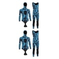 thumbnail image 4 of Wosthever Ultimate Warmth Conjunto de 2 piezas con capucha Trajes de neopreno para nadar en agua fría Neopreno Camuflaje Fullsuit 3MM Coral Blue 3MM Azul Coral METRO 2Conjunto, 4 of 6