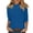 4# Blue, variant on Mock Neck Tops for Women 3/4 Sleeve Dressy Casual T Shirts Loose Fit Spring 2026 Lightweight Solid Work Blouses Cyan XL