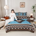 thumbnail image 4 of Manfei Bohemian Aztec Bedding Comforter Set 2pcs for Children Teens Adults,Exotic Style Twin Comforter Sets Microfiber,Hippie Tribal Breathable Bedding Set,Ultra Soft Home Decor,Reversible, 4 of 8