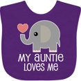 thumbnail image 3 of Inktastic My Auntie Loves Me Niece Boys or Girls Baby Bib, 3 of 4