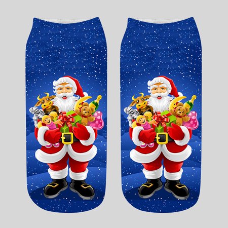 

8 Pairs * Unisex Christmas Funny 3D Fashion Printed Casual Socks Cute Low Cut Ankle Socks Winter Warm Cozy Socks