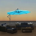thumbnail image 5 of Patio Umbrella, Solar Patio Umbrella with 32 LED Lights, Air Vent and Crank System, 10Ft Solar LED Hanging Patio Umbrella, 5 of 7
