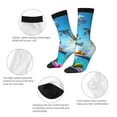 thumbnail image 3 of Rateoe Astronaut Tropical Dolphin for Women Casual Calf Socks - Cute Crew Socks - Thin Soft Above Ankle Socks Size 5-11, 3 of 6