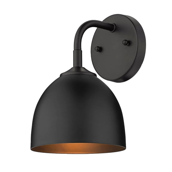 Yep by Golden Lighting Zoey 1-light Wall Sconce in Matte Black