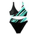 thumbnail image 4 of kamemir Swimsuit Tankini Bathing Suits for Women Two Piece Athletic Strappy Tummy Control Blouson Tankini Swimsuits with Bottoms(Mint Green,XL), 4 of 4