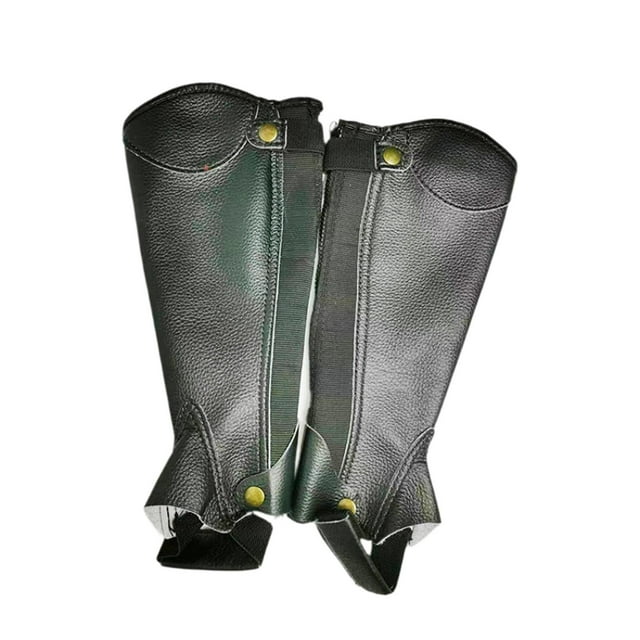 Wweixi Protège-Bottes Érié Demi-Chaps Équitation Noir G
