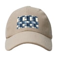 thumbnail image 4 of Baseball Cap Bent Eaves Design 6 Piece Cap Body Breathable Not Hot Plastic Cap Drag For Daily Travel Vacation Mediumblue Houndstooth Buffalo Plaid Tartan Check Scotland Hand-Drawn Sketch_1 Beige, 4 of 8