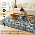 thumbnail image 3 of My Magic Carpet 3'x5' Machine Washable Non-Slip Kitchen Entryway Area Rug - Ramage Grey, 3 of 6