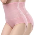 thumbnail image 1 of Gibobby cintura alta levantamiento glúteos bragas cuerpo Bragas moldeadoras de cintura alta para mujer (Rosa, L), 1 of 5