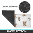 thumbnail image 6 of Highland Cow and Hat Print Anti Fatigue Kitchen Rugs Set Of 2, Non Slip Washable Decorative Floor Mats for Kitchen Sink Laundry, 17"x30" and 17"x47", 6 of 6