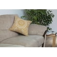thumbnail image 6 of TreeWool (Pack of 2) Mandala Accent Cotton Decorative Square Throw Pillow Covers (18" x 18", Mustard), 6 of 6