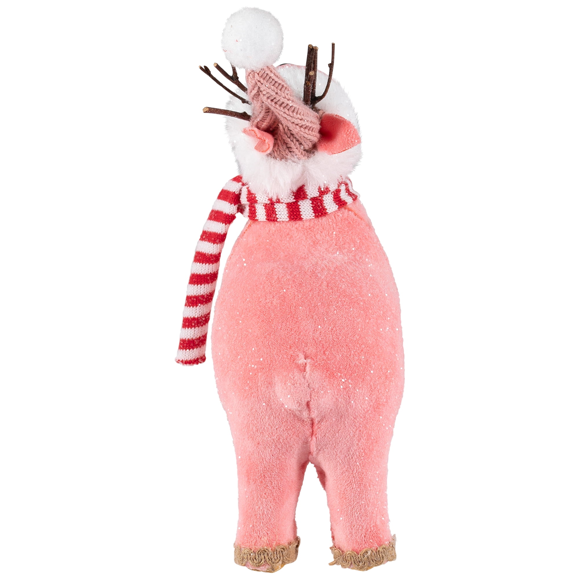 Northlight Glittered Reindeer in Winter Hat and Scarf Christmas Figure - 9"