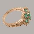 thumbnail image 4 of LBG British Made 9k Rose Gold Real Genuine Emerald Womens Statement Ring - 33 size options - Size 8.25, 4 of 8