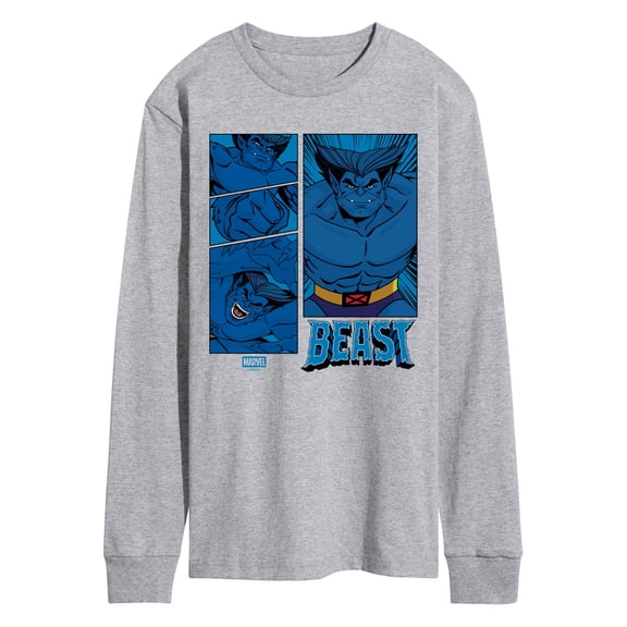 X-Men - Beast Grid Long Sleeve Graphic T-Shirt