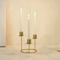 thumbnail image 3 of Jubipavy Three-headed Candlestick Candle Stand Modern Structure With Sturdy Base Ideal For Home Decor Dining Table Centerpieces Weddings Events And Gift Giving, 3 of 6