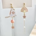 thumbnail image 2 of Pendientes colgantes de animales bonitos con flores de estilo coreano para mujer, Luna, estrellas, gatito, conejo, globo, pendiente asimétrico, regalo de joyas de fiesta Tan Jianjun  unisex, 2 of 2