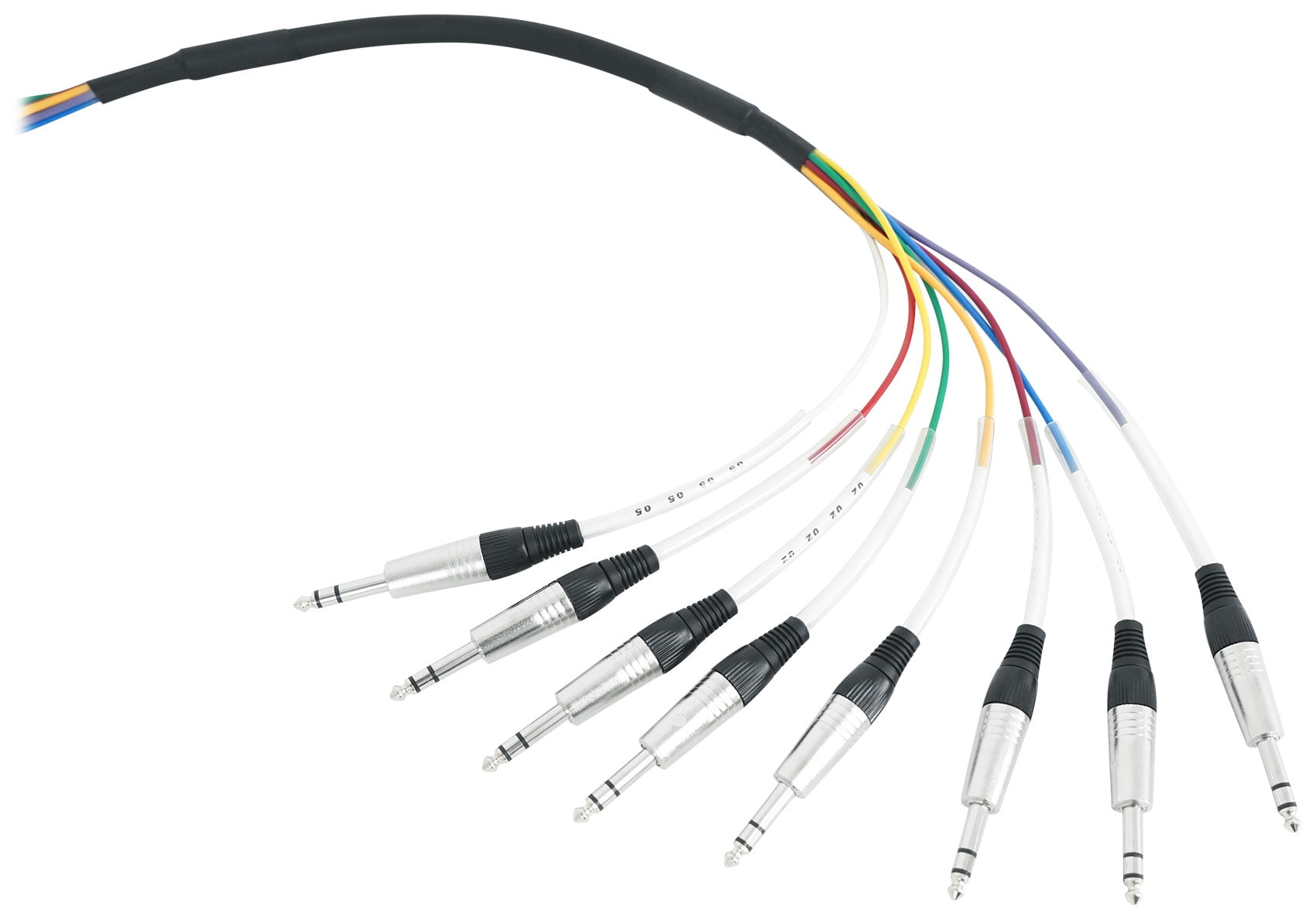 Rockville SQ803 8 Channel 3 Foot 1/4" TRS Snake Cable (Male to Male)