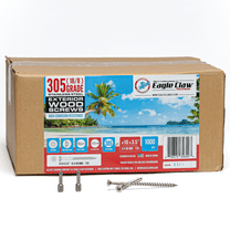 #10 x 3-1/2 Inch Stainless Steel Wood Screws 1000 Qty | T25 Star Torx Wood Screws | 305 Grade Stainless Steel Construction Screws | Long Lasting High Corrosion Resistance | 2 X Driver Bits Included