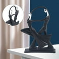 thumbnail image 2 of Black Dancing Couple Resin Figurine Abstract Sculpture Home Art Decor Statue, 2 of 12
