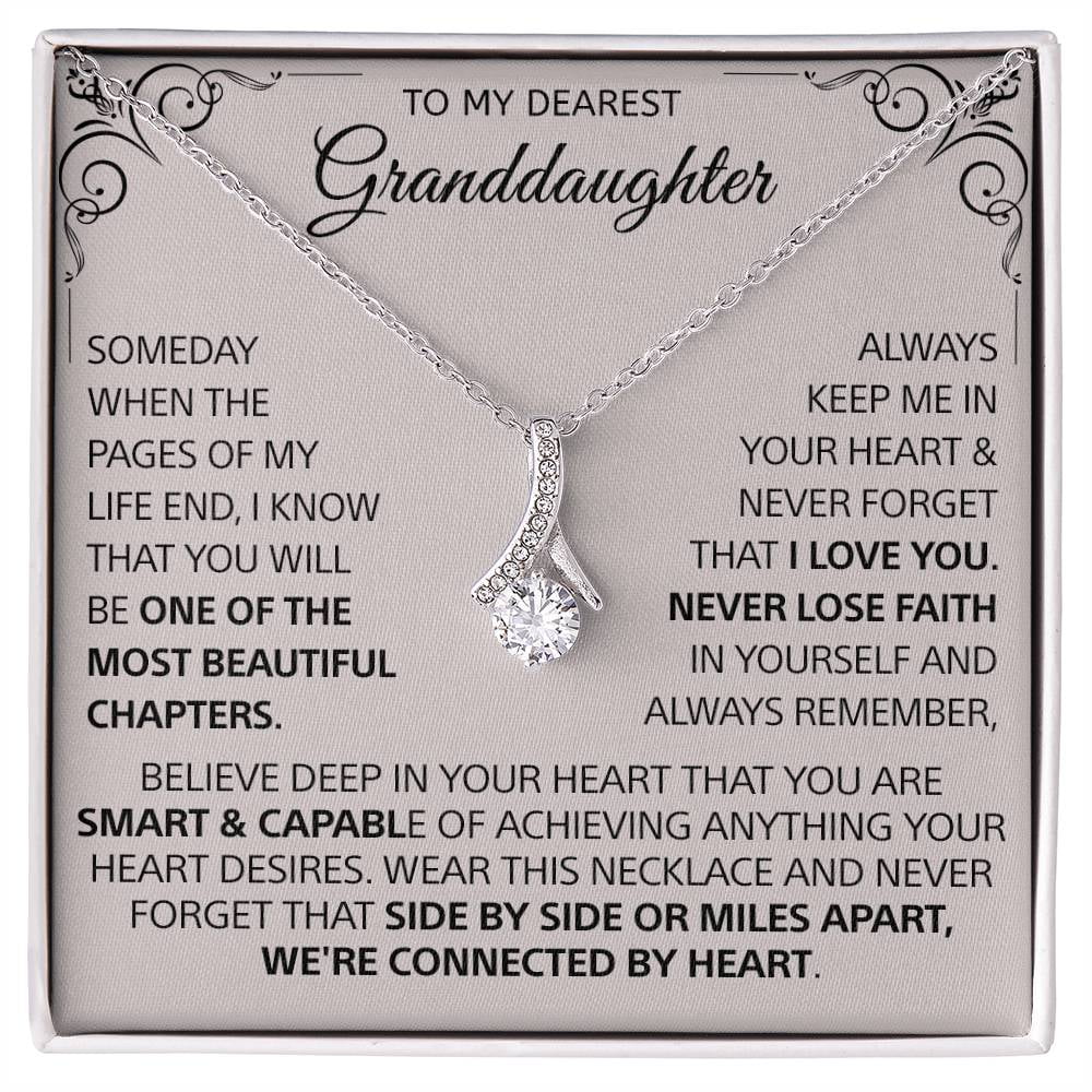 To My Granddaughter Love And Faith Necklace A Meaningful Necklace Perfect For Anniversaries Birthdays Valentine Version 1451 White Alluring Necklace