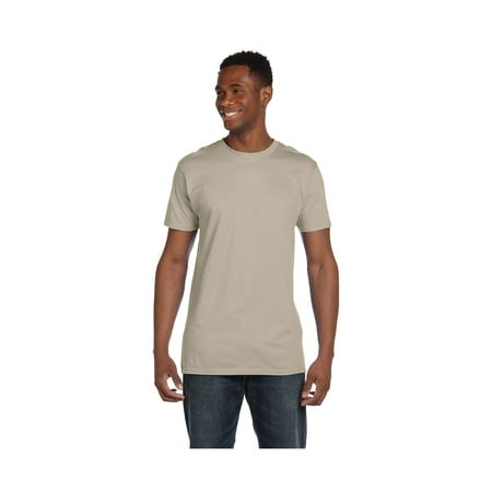 Pima Crewneck Tee - Hanes Mens Ringspun Cotton Crewneck Nano-T T-Shirt, Style 4980
