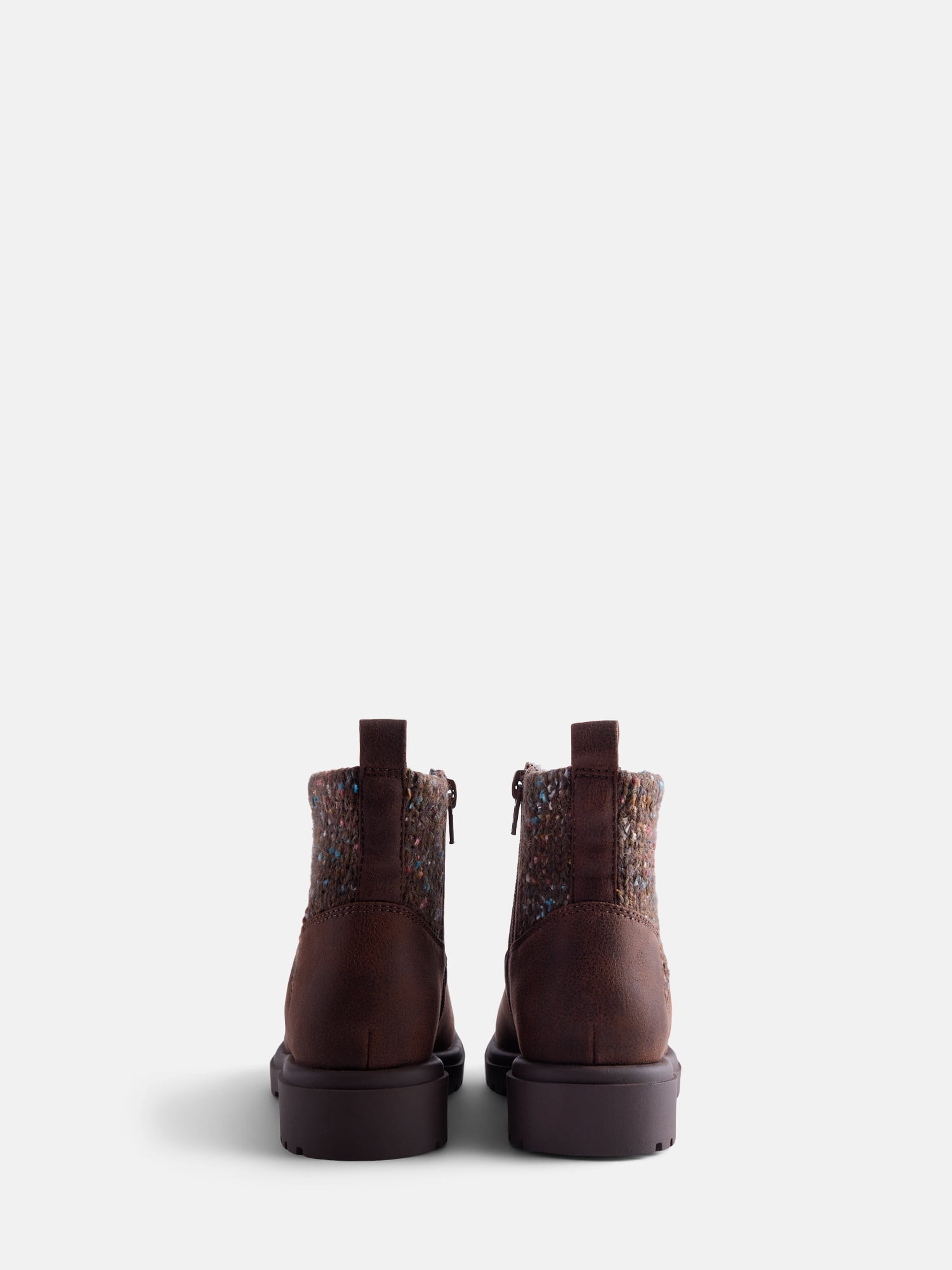 Wonder Nation Toddler Girls Sweater Knit Faux Leather Boots