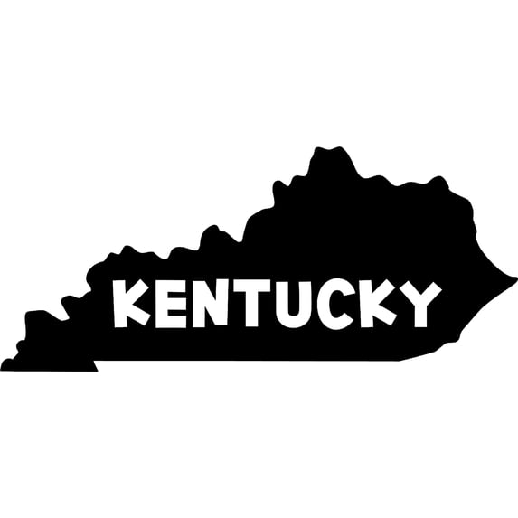 Kentucky United States Home Wall Decals for Walls Peel and Stick wall art murals Black Small 8 Inch