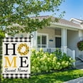 thumbnail image 2 of Rdsfhsp Sunflower Home Sweet Home Garden Flag for Outside Summer Flags for Farmhouse Lawn Outdoor Decor, Buffalo Check Plaid Flower Small Rustic Linen Yard Flags 12 x 18 Inch Double Sided Vertical, 2 of 5