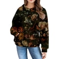 thumbnail image 5 of Mercatoo Kids Girls Sweatshirt Warm Long Sleeve Graphic Loose Pullover Jacket Hooded Casual Top with 𝗞angaroo Pocket, 5 of 7