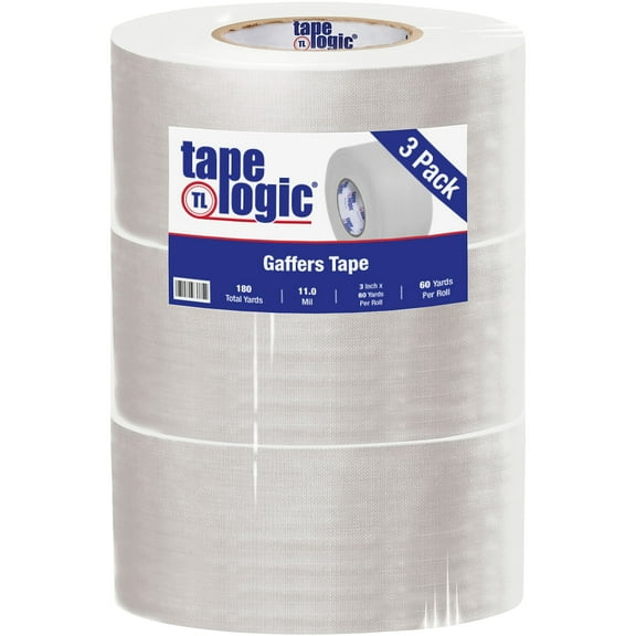 Tape Logic Gaffers Tape 11.0 Mil 3" x 60 yds. White 3/Case T98818W3PK