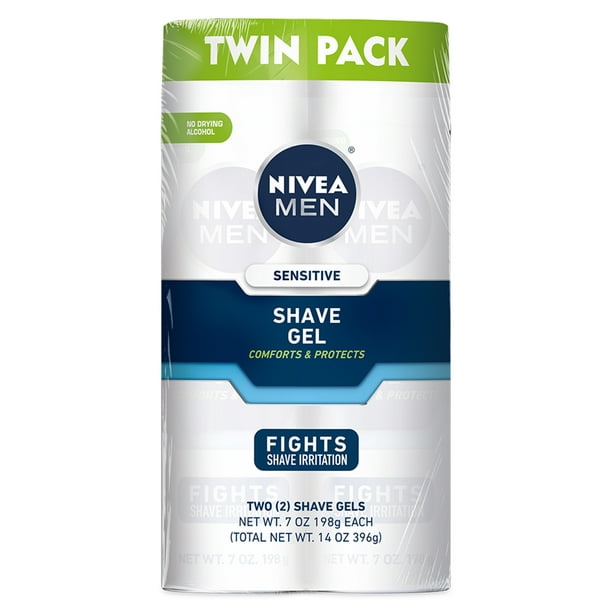 Koninklijke familie bodem bijtend NIVEA MEN Sensitive Shave Gel, 2 pack - Walmart.com