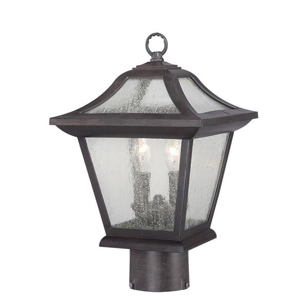 Acclaim 39017BC Aiken Collection 2-Light Outdoor Light Fixture Post Lantern, Black Coral