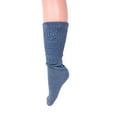thumbnail image 3 of Long Cotton Lightweight Slouch Socks 3 PAIRS Captains Blue Boot Socks Size 9-11, 3 of 7