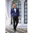 thumbnail image 3 of COOFANDY Men's Floral Tuxedo Jacket Formal Wedding Jacket Jacquard Suit Jacket Regular Fit for Prom Wedding Party, 3 of 9