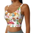 thumbnail image 2 of Balery Autumn Harvest Truck Pattern Racerback Sports Bras for Women - Padded Seamless High Impact Support for Yoga Gym Workout Fitness-Large, 2 of 8