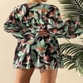 thumbnail image 6 of Lovskoo 3 Piece Swimsuits for Women 2024 Boho Outfits Floral Tropical Bikini Short Sets Summer Beach Cover Ups Black, 6 of 8