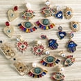 thumbnail image 2 of JUJIA, pendientes de gota de ojo malvado con forma de corazón de amor étnico a la moda para mujer, pendientes colgantes de cristal de declaración Vintage, regalo de joyería Tan Jianjun unisex, 2 of 2