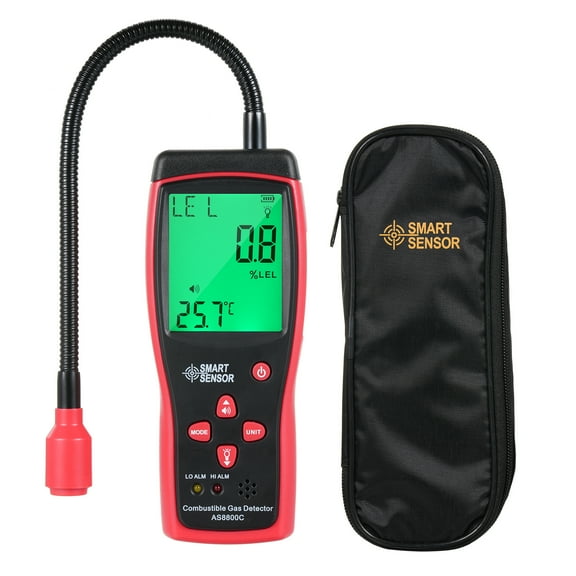Gas tester,Tester Portable Combustible Alarm Handheld Function Combustible Leak Natural With Temperature Test Leak Natural Tester Combustible Meter With Test And Sound Havou Huiop