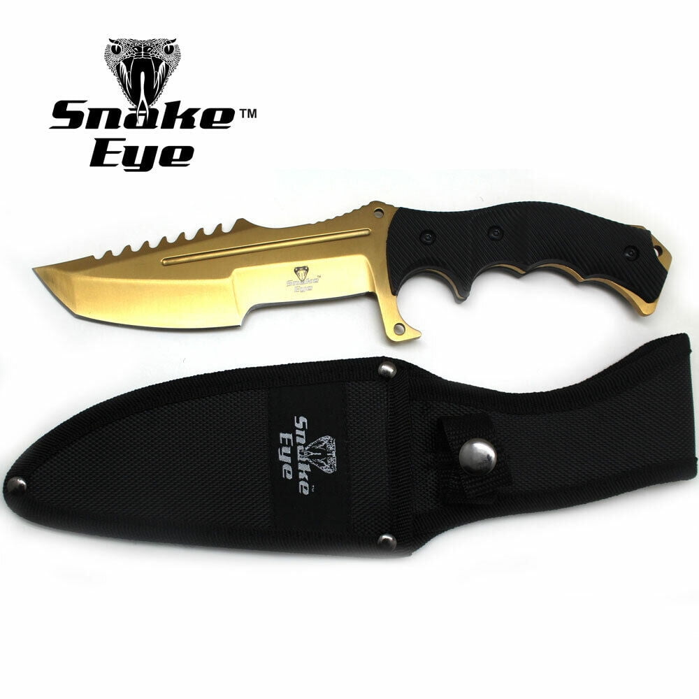 Snake Eye Tactical 11" Heavy Duty Fixed Color Blade Hunting Knife w/Nylon Sheath