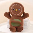 thumbnail image 1 of Gingerbread Man Christmas Holiday Plush Toys, Stuffed animal Gingerbread Christmas Doll Gift, Soft Pillow Cushion for Kids & adults, 1 of 7