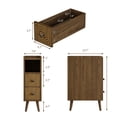 thumbnail image 4 of Pusnapku Nightstand Set of 2, Narrow Bedside Table with Drawers, Open Storage, Mid-Century Wooden End Table, Accent Cabinet for Bedroom, Living Room, 4 of 9